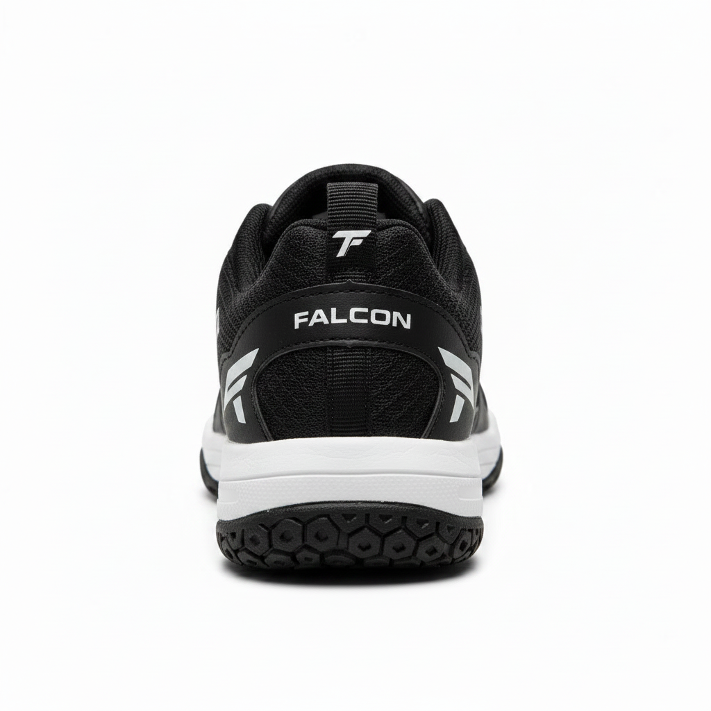 Falcon SB Court Badminton Shoes Black - back view