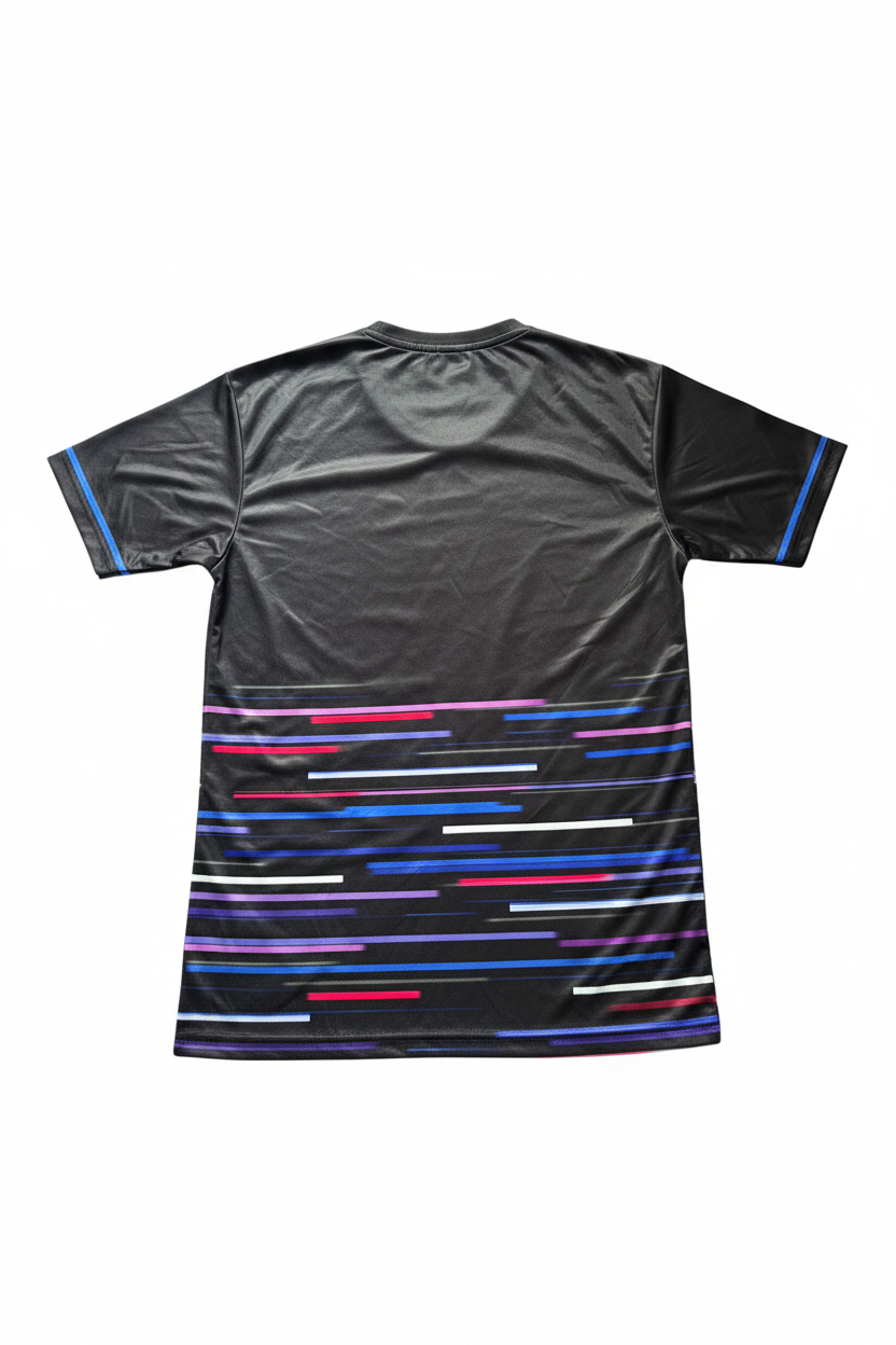 Falcon Speed Stripe t-shirt back on white background